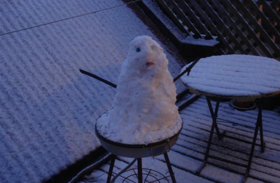Snowman on a BBQ. Michael Allan