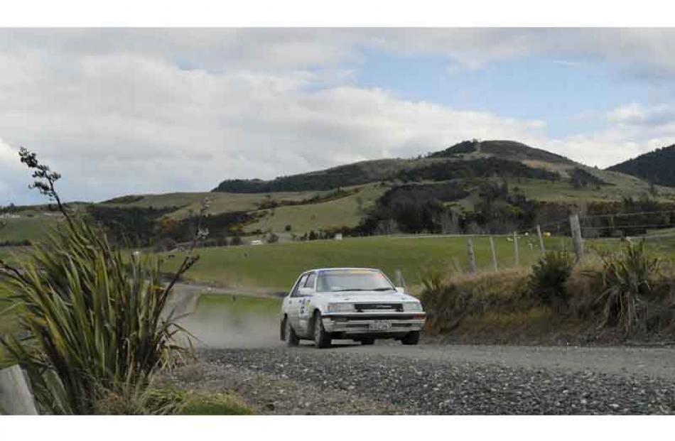 Driver Graham McRae and Co-driver Robert McRae  of Gore in their Toyota Corolla GT on Special...