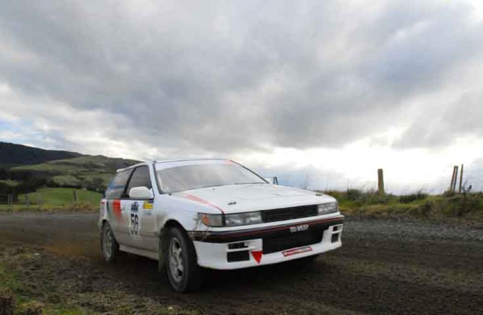 Driver Murray Laws and Co-driver Jason Thornton of Dunedin in their Mitsubishi Cyborg on Special...