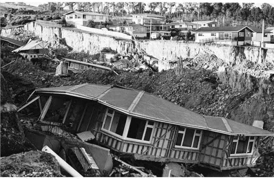 Some of the destroyed houses.