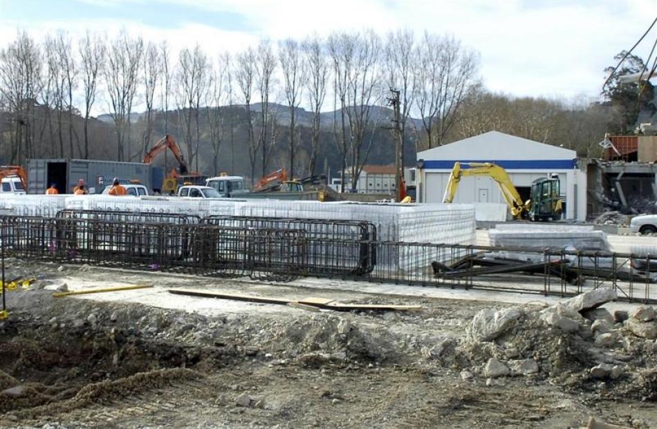 Steel reinforcing for the foundations. Photo by Jane Dawber.