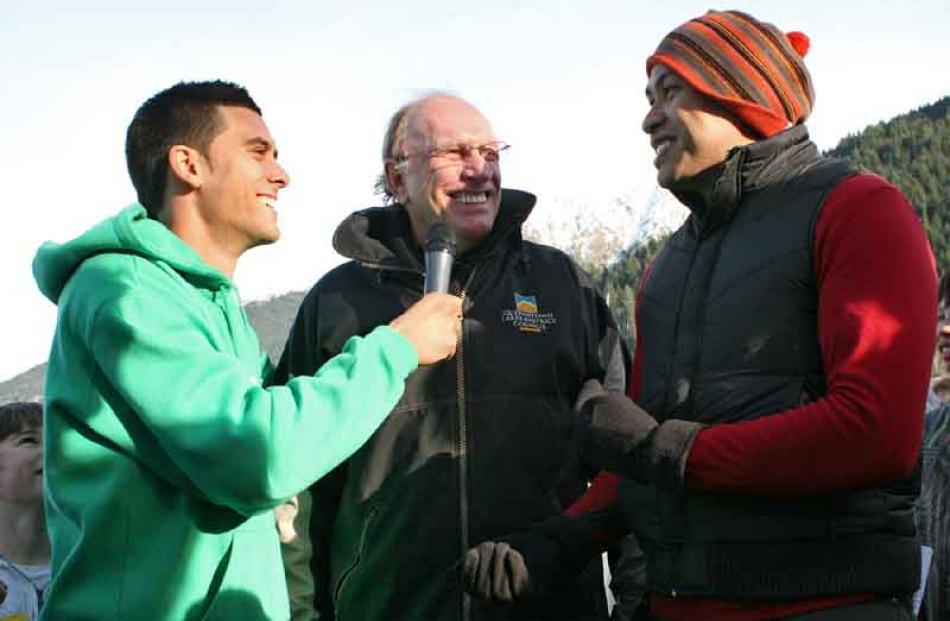 Queenstown Lakes district mayor Clive Geddes interviewed by hosts Tumehe Rongonui and Charlie...