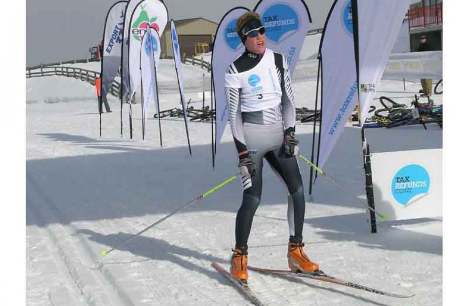 Andy Pohl of Dunedin finishes the Winter Games winter triathlon in (men's) third place.