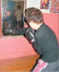 Shadow boxing: Javan Tuhakaroa (14) refines his technique.