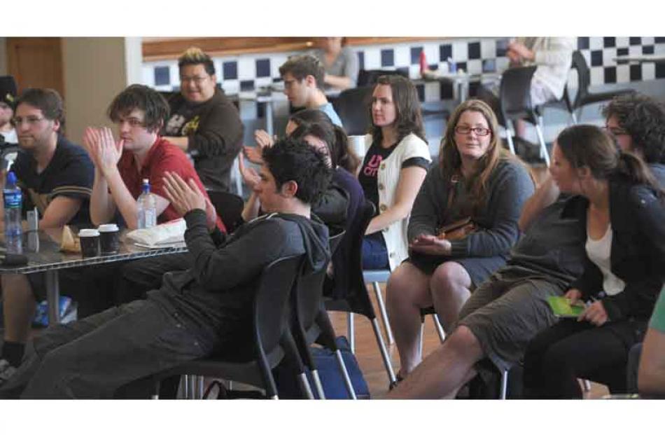 Is a women's rep needed on OUSA? Debated at the University Union on Wednesday. Students listen to...