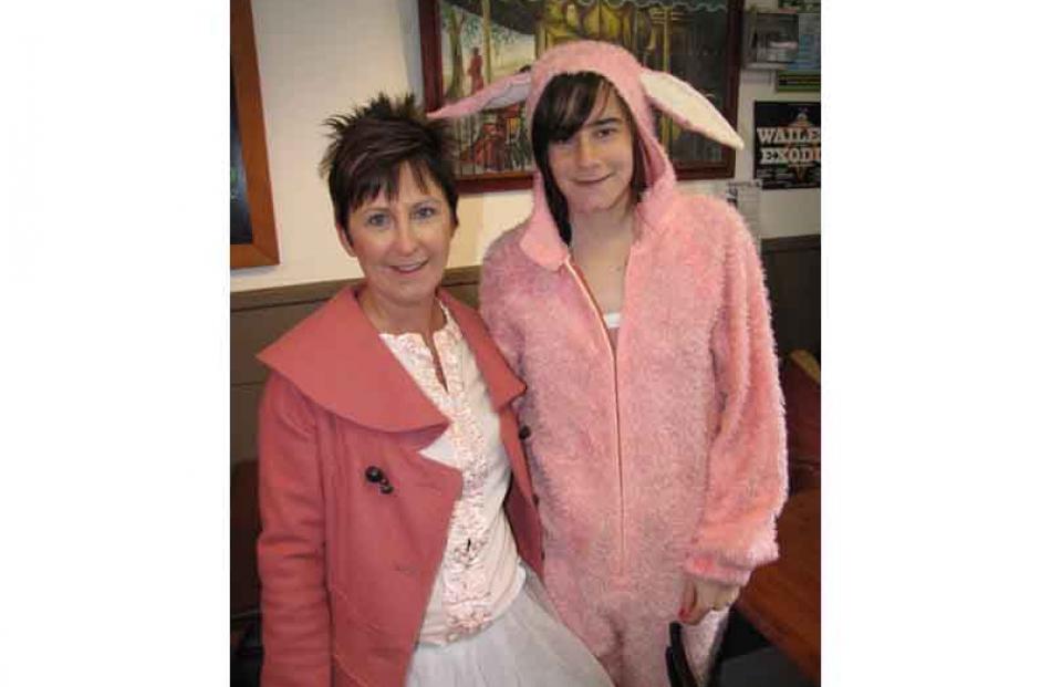 Arrowtown residents Gaynor, left, and Jordan Scott (18).
