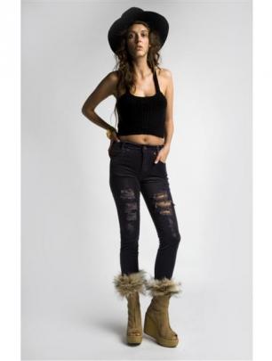 Stolen Girlfriends Club Teen Queen velvet jeans (available from next year, from $410). Photo...