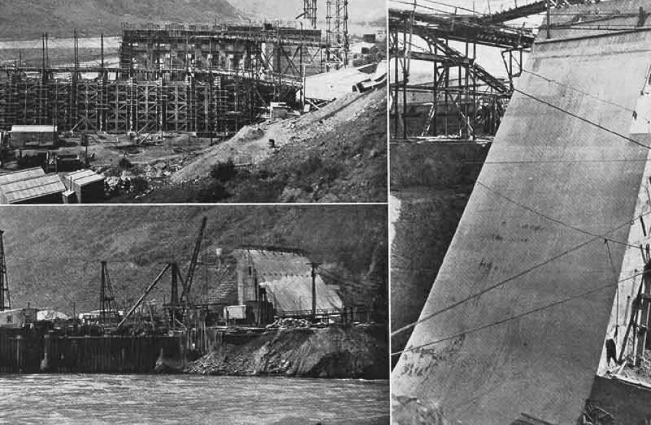 The dam under construction. Otago Witness photo.