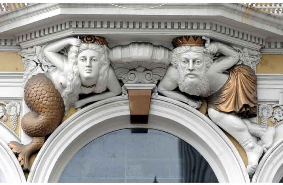 Ornate plasterwork on Mercure.