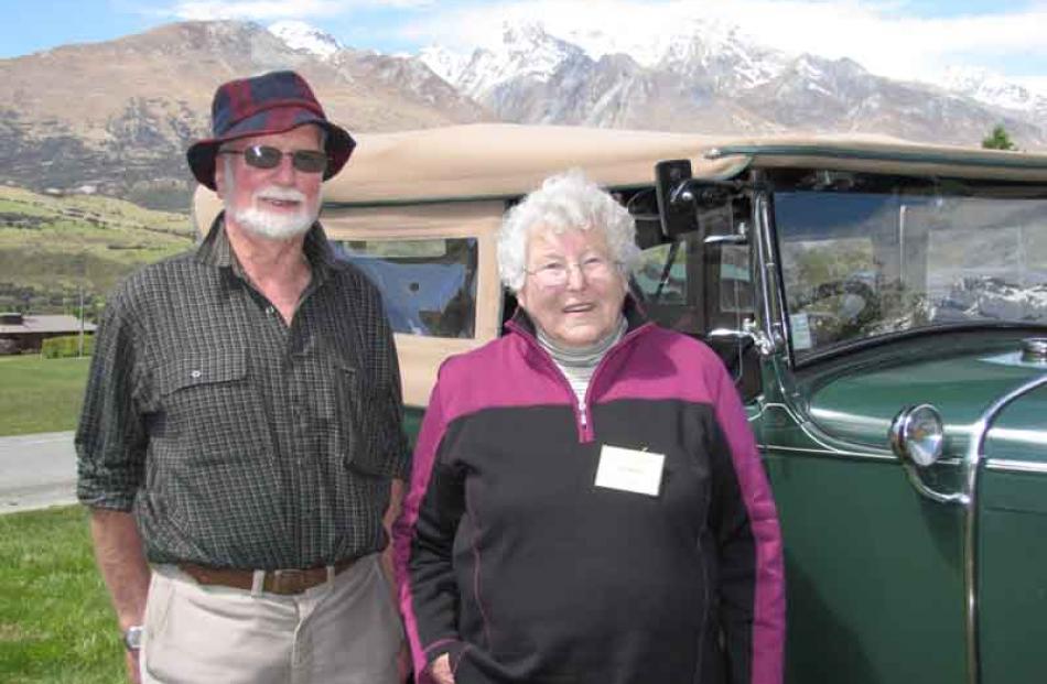 Eric and Tess Robins of Pleasant Point by Timaru with their 1930 Ford Model A.