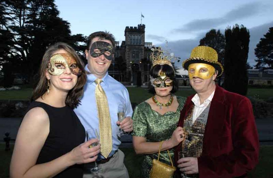 Katherine and Dan Burish, from the USA, and Cecelia Leonard and Scott Muir, of Dunedin.