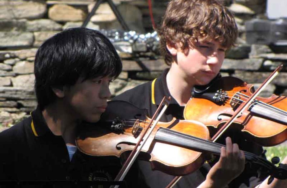 Yujji Takahashi, left, and Liam Cassidy, both of Padua College.