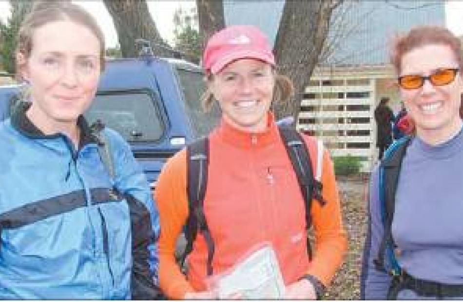 Pre-race smiles: All set to head off for a long afternoon of orienteering are the Head West team ...