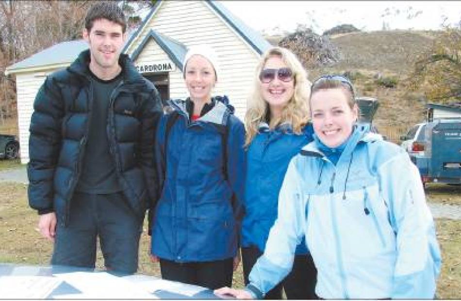 Ready to face the elements: Decked out in their warmest gear are Wanaka team Naked Gumboots (from...