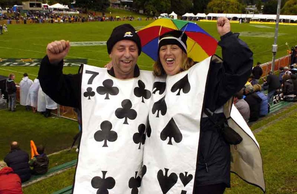Bob McMurdo and Kerry Hapuku from Invercargill have also worn these costumes at Hong Kong, Dubai...