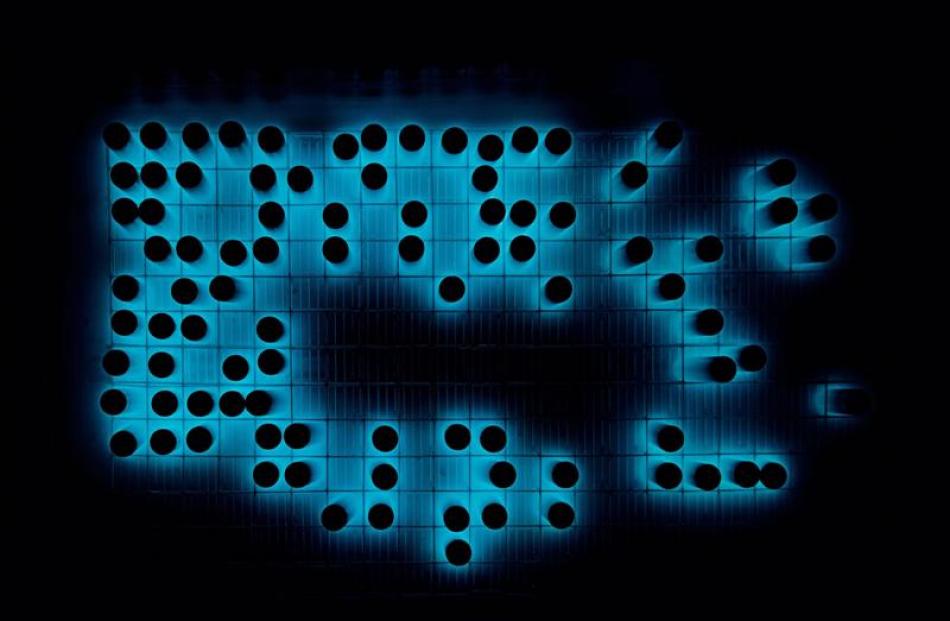 Taryn Simon's "Cherenkov Radiation, Nuclear Waste Storage Facility".