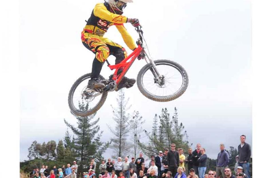 Matt Scoles from Alexandra competes in round two of the national moutain bike champs on Signal...