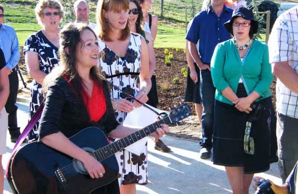 Melissa Mitchell-Bain, one of Remarkables Primary School's two team leaders, sang traditional...