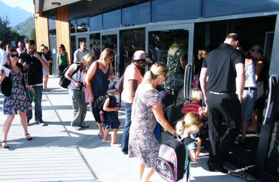 Day-one pupils, parents and grandparents explored their new state of the art ``learning spaces''...