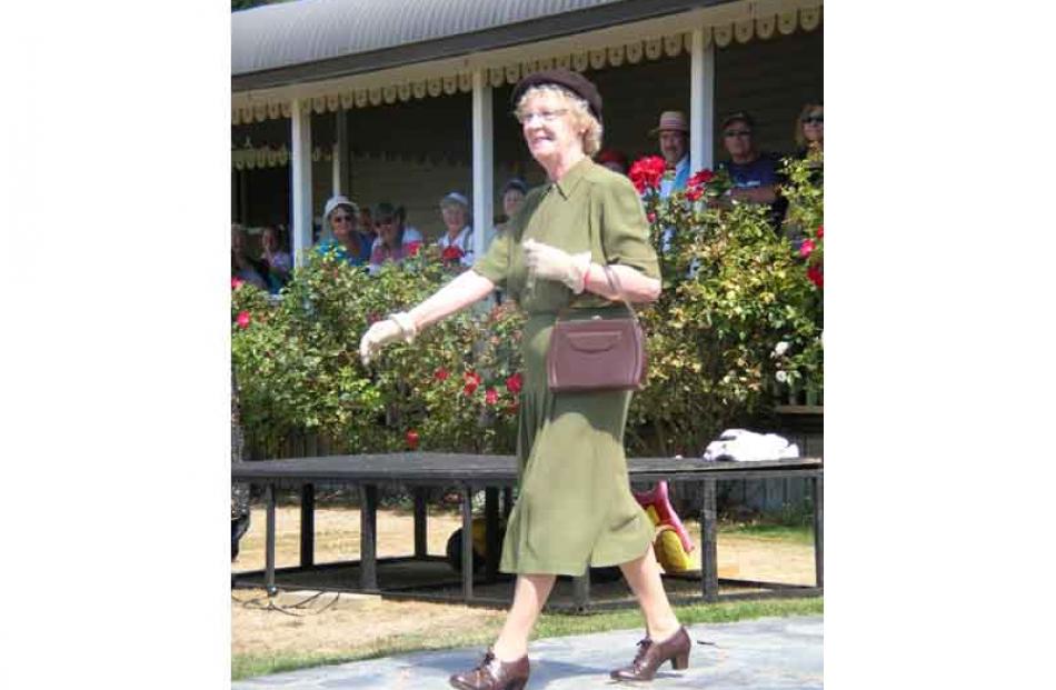 Fashion first . . . Ranfurly resident Margaret McCormick displays art deco style in a fashion...