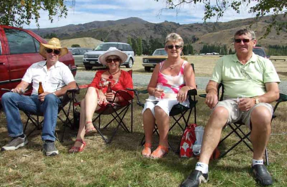 Brian and Bev Baker, of Alexandra, and Lynette and Lyndsay Carroll, of Queenstown.