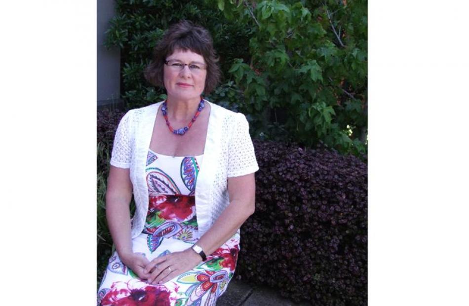 Dunedin City councillor Fliss Butcher in her garden.