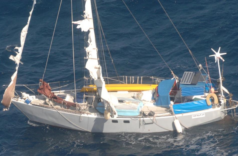 The missing yacht Tafadzwa, which was found drifting near the Chatham Islands on Sunday. Photo NZDF