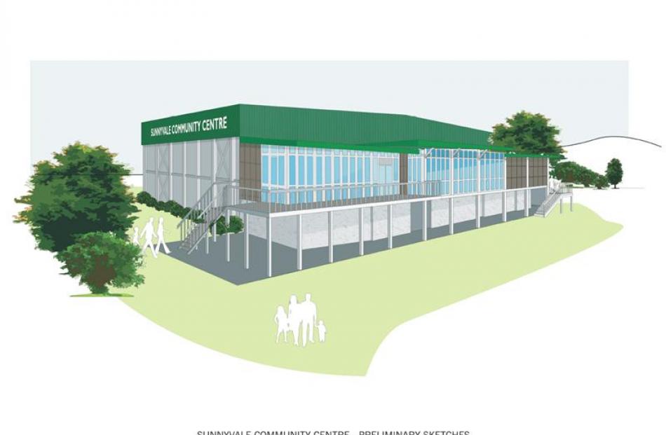 A preliminary sketch of the new lounge constructed on the second level of the upgraded Sunnyvale...