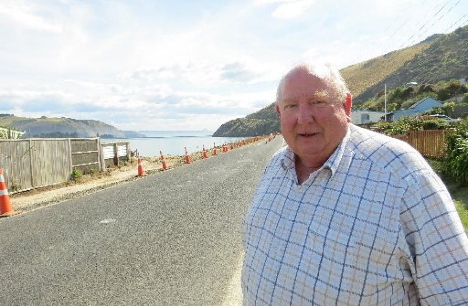 Concern allayed ... Harington Point resident Jim Shanks is pleased speed bumps are to be...