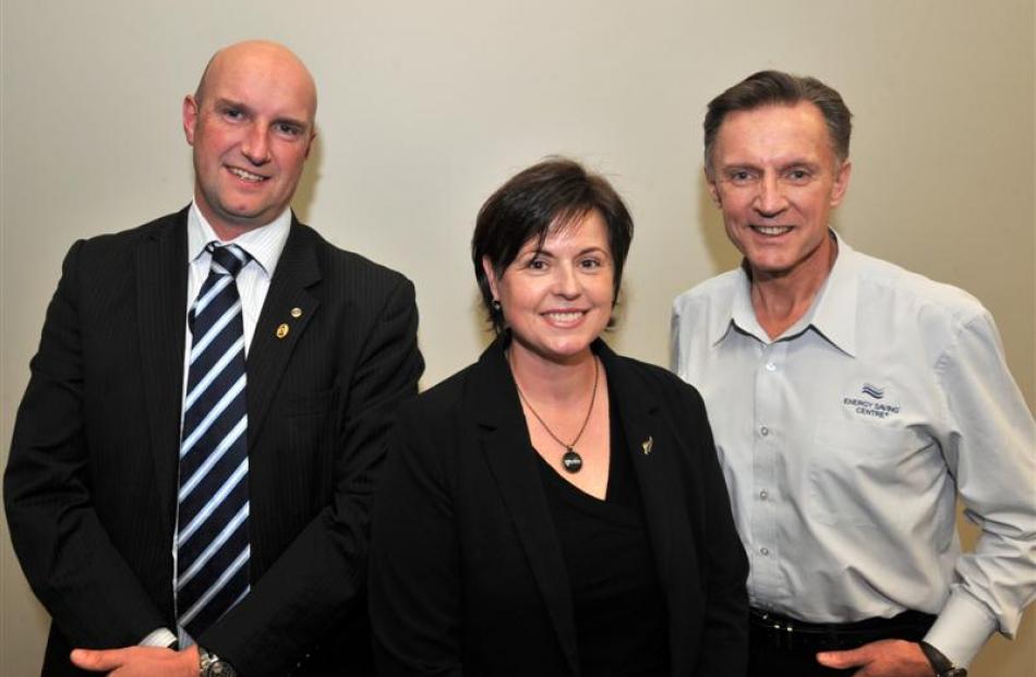 (from left) Westpac area business manager Phil Moore, Otago Chamber of Commerce president Ali...