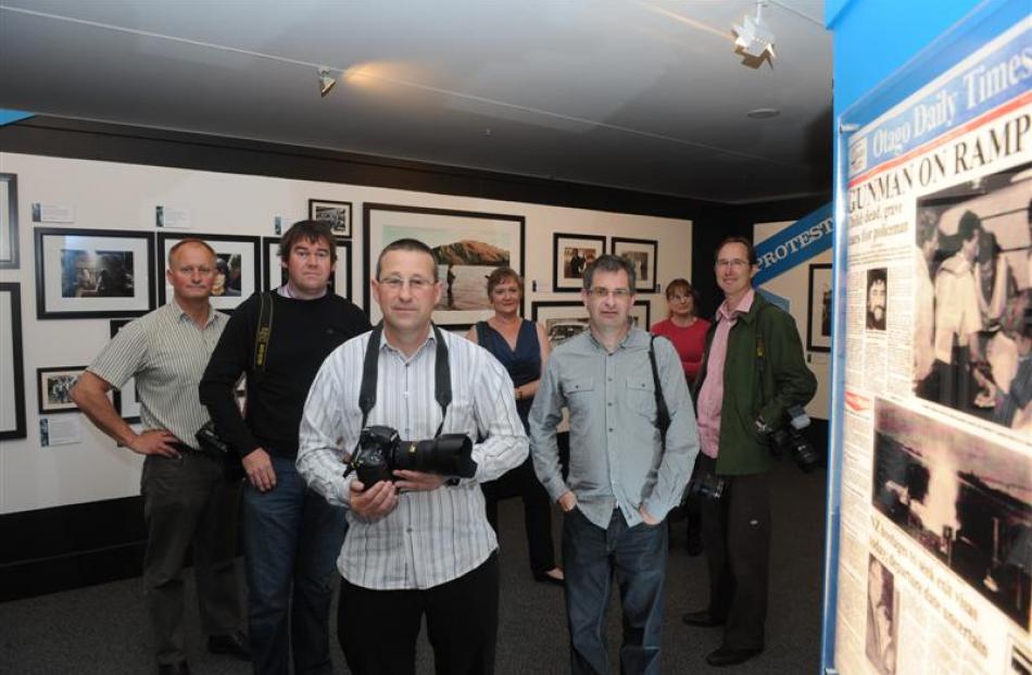 <i>Otago Daily Times </i>photographers (from left) Stephen Jaquiery, Gerard O'Brien, Peter...