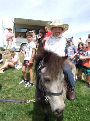 Kelvin Copland (5), of Ranfurly, on Flair, took on a cowboy theme for the Maniototo A&P Show pet...