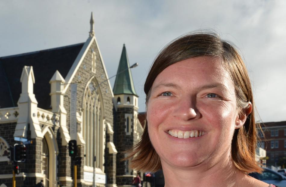 New marketing manager Lucy Summers, at the Fortune Theatre yesterday. Photo by Peter McIntosh