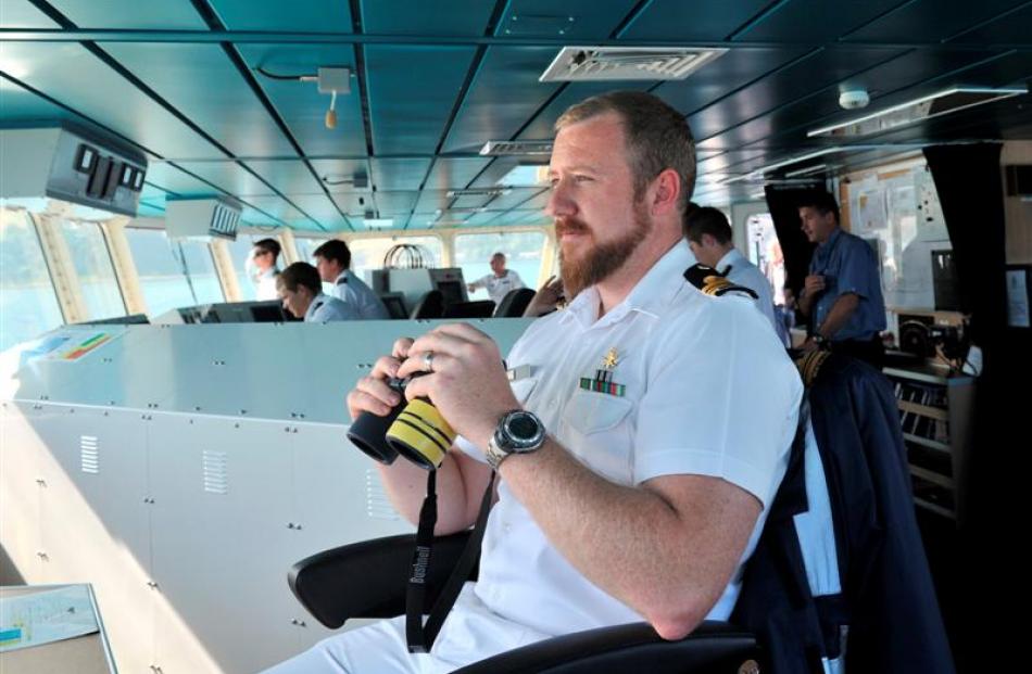 The captain of HMNZS Otago,  Lieutenant-commander Rob McCaw, says the offshore patrol vessel is...