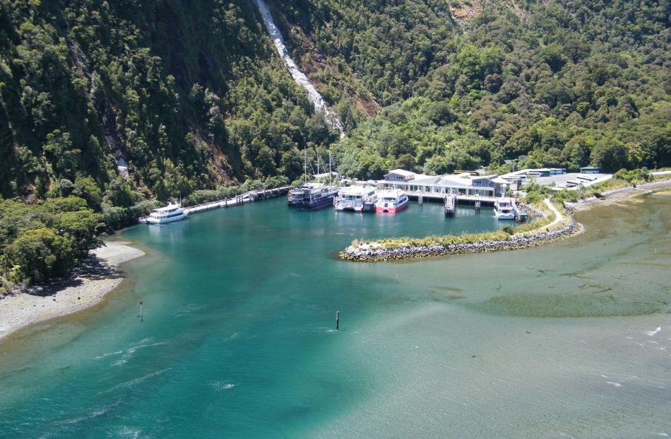 The Milford Sound harbour, pictured last month,  will be enlarged to boost passenger capacity...