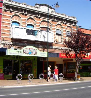 A bike rack in George St.