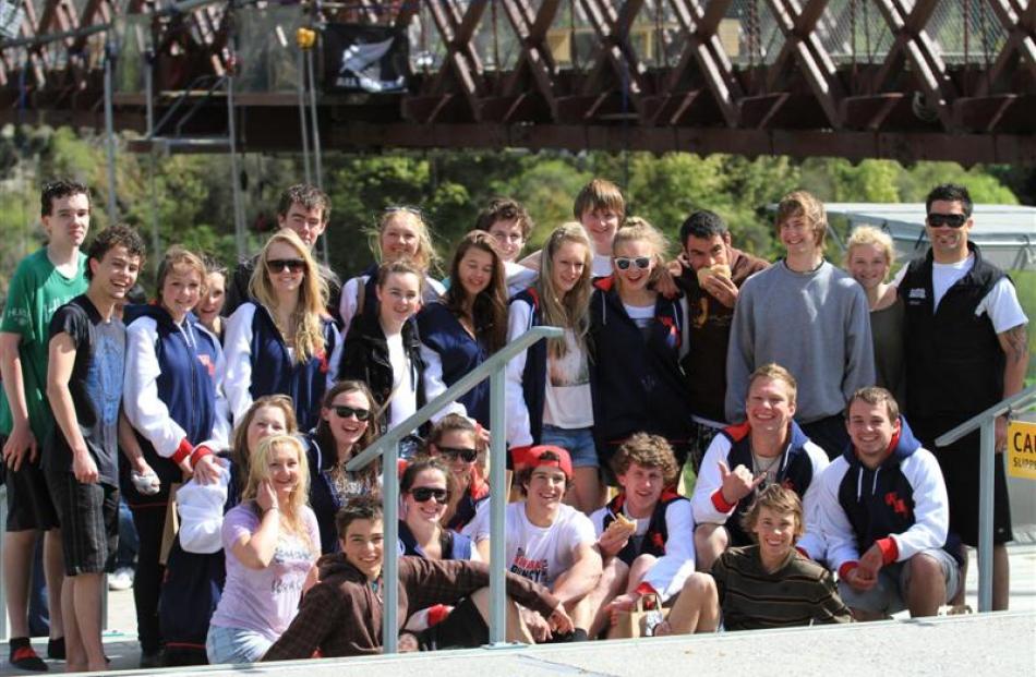 A group of about 27 Wakatipu High School pupils, nearing the end of their high school years, on...