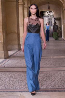 A high-waisted design in the Didit Hediprasetyo show at Paris Fashion Week. Photos by Getty/Reuters.