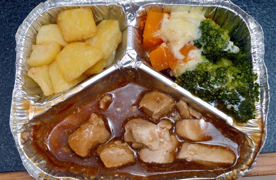 A Meals on Wheels dinner delivered in Dunedin on Monday. Photo by Gerard O'Brien.