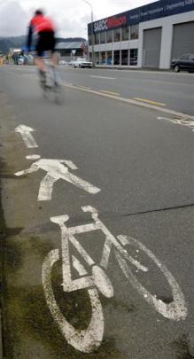 A shared path for pedestrians and cyclists, such as this one on Thomas Burns St, was ruled out in...