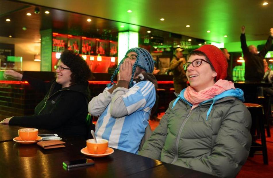 A small but passionate group of rugby fans gathered at Wanaka's Water Bar early yesterday to...