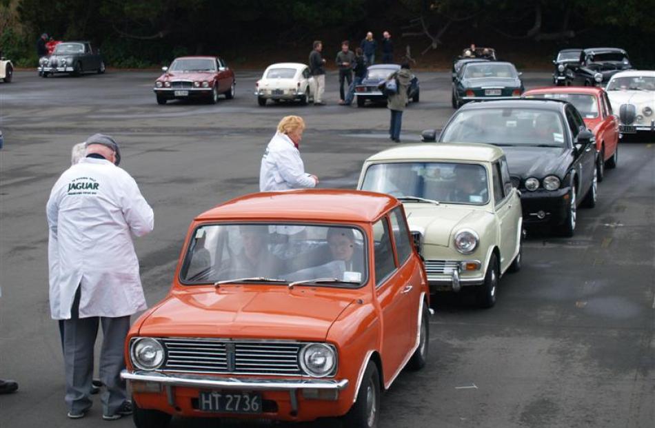 A variety of interesting British  cars lines up during the 2012 Best of British Charity Motoring...