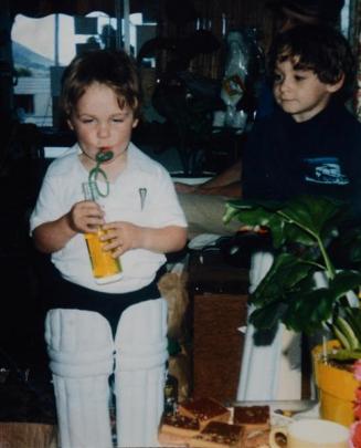 A young Brendon McCullum (left) and brother Nathan were cricket-mad ''right from little wee...