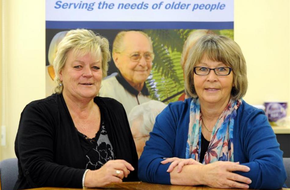 Age Concern Otago  social worker Marie Bennett and executive officer Susan Davidson. Photo by...