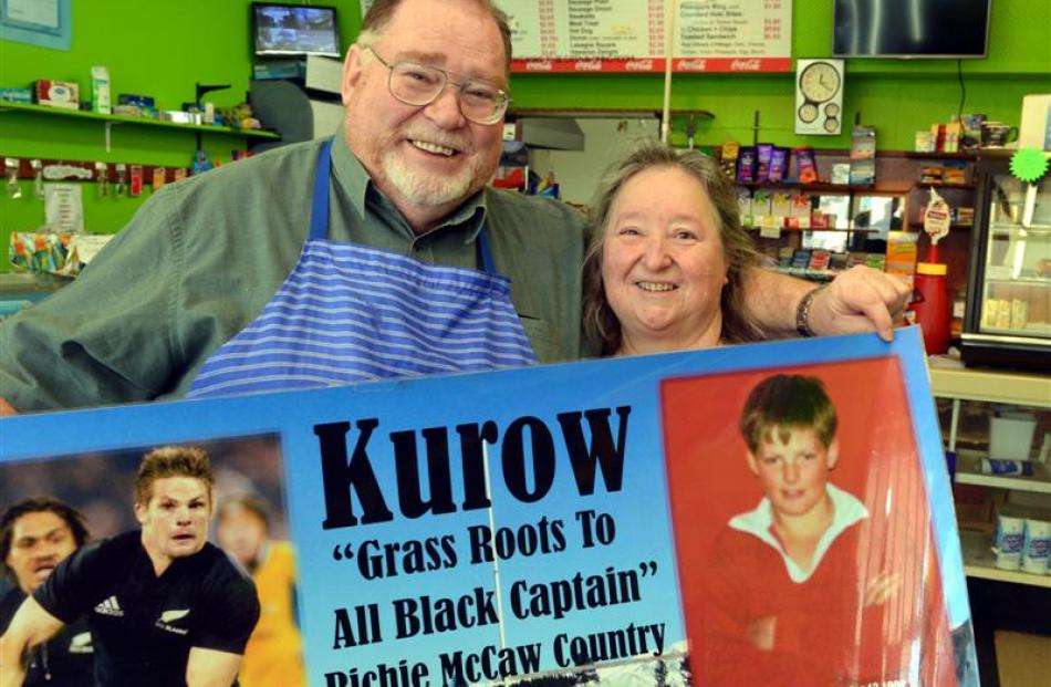 Al and Judy McDonald, in their Kurow takeaway shop, are among the many proud fans of local lad...