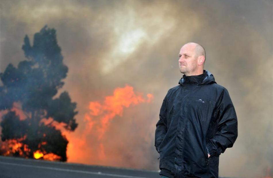 Alan Stout stands near his home in McMaster Rd in Saddle Hill on Wednesday. Photo by Christine O...