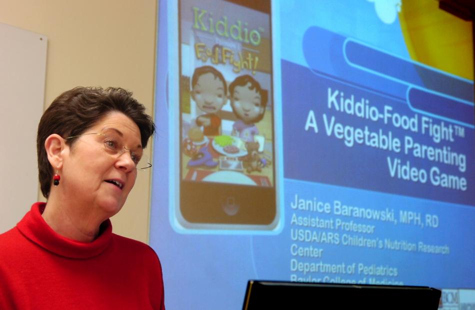 American researcher Assistant Prof Janice Baranowski yesterday discusses a new "vegetable...