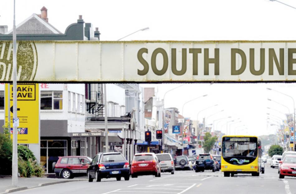 Among proposals to rebrand South Dunedin is to use the railway bridge on King Edward St. The logo...