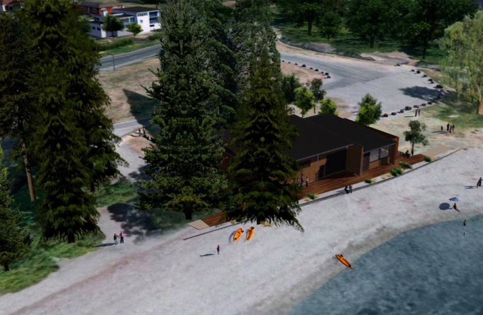 An architect’s drawing of the proposed Wanaka Watersports facility. Image supplied.