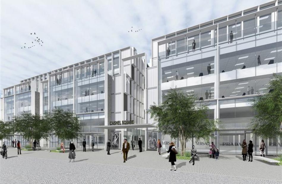 An artist's impression of Cashel Square, set to be the heart of Christchurch's  new central...